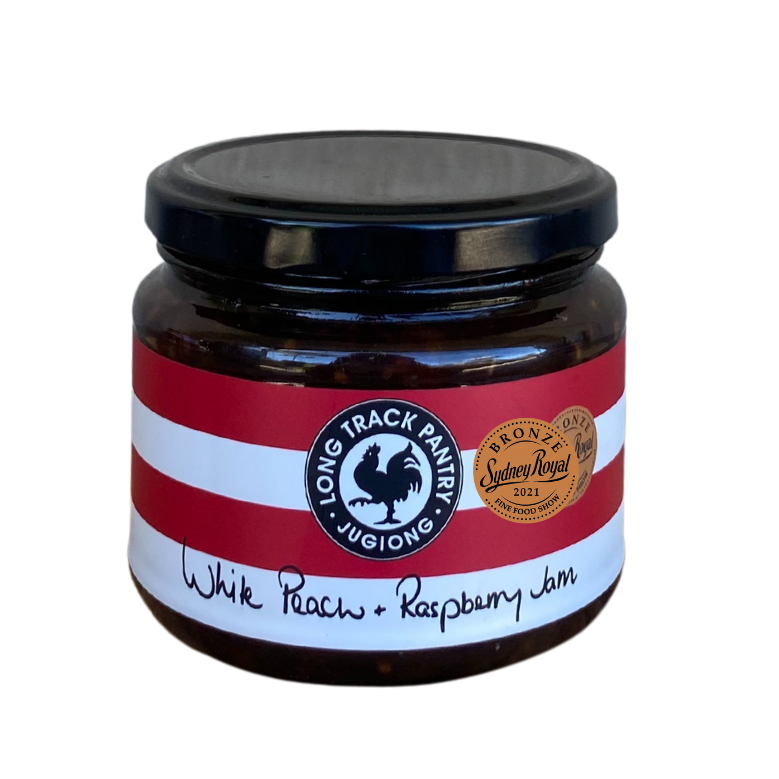 Long Track Pantry White Peach & Raspberry Jam