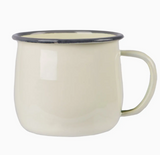 Enamel Belly Mug - 375ml Cream/Grey
