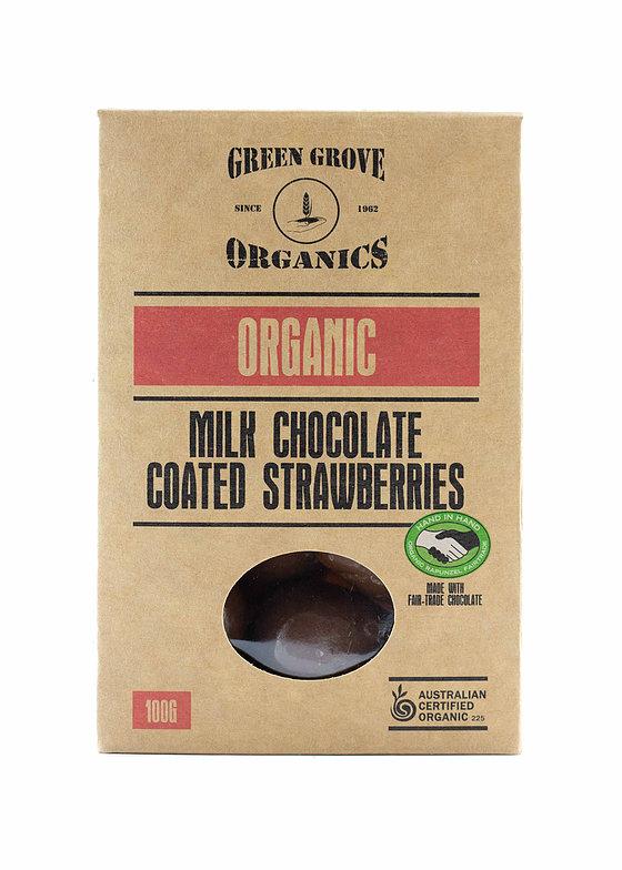 Milk Chocolate Coated Strawberries-  Junee Licorice & Chocolate - 60g