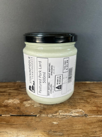 Stockinpiggle - Pastured Pork Lard 1kg