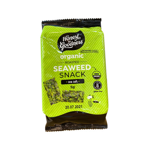 Organic Roasted Seaweed Snack - Sea Salt 5g