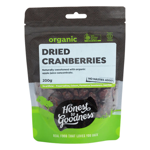 Organic Dried Cranberries 200g