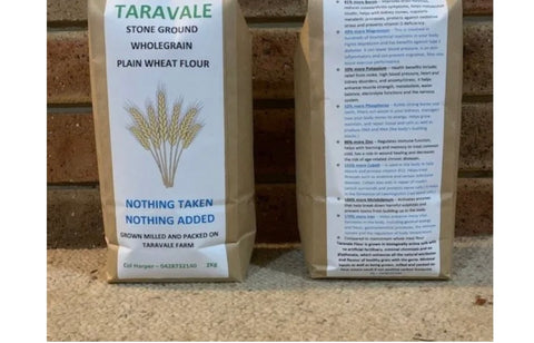 Taravale Stone Ground Wholegrain Plain Wheat Flour 1kg
