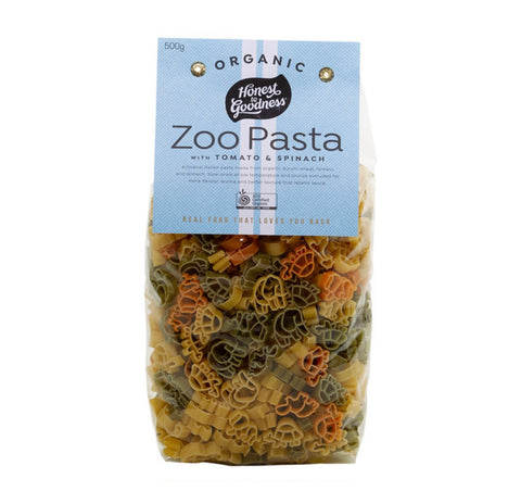 Organic Zoo Pasta with Tomato & Spinach