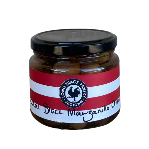 LongTrack Pantry Black Manzanillo Olives 300g