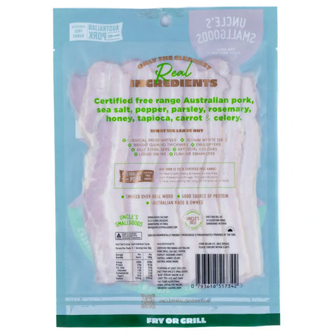 Natural Nitrate Free Streaky Bacon 150g Sliced