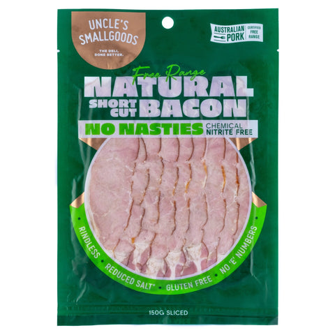 Natural Nitrate Free Short Cut Bacon 150g Sliced