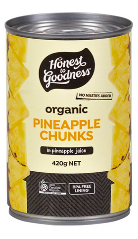 Organic Pineapple Chunks in Pineapple Juice 420g