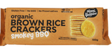 Organic Brown Rice Crackers Smokey BBQ 100g