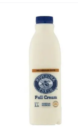 Riverina Fresh 1 Litre Full Cream Milk