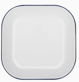 Enamel Baking Tray 24.5cm White/Blue