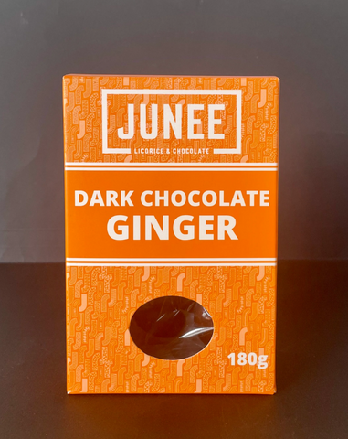 Junee Chocolate & Licorice - Dark Chocolate Covered Ginger