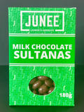 Milk Chocolate Coated Sultanas - Junee Chocolate & Licorice Factory