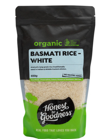 Organic White Basmati Rice 650g