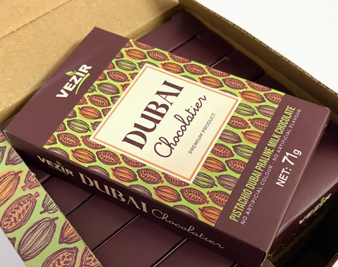 'Viral' Pistachio Praline Dubai Chocolate Bar – Crispy & Nutty Delight 71gr