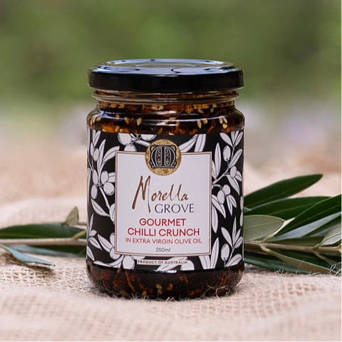 Gourmet Chilli Crunch in Morella Grove Extra Virgin Olive 250ml