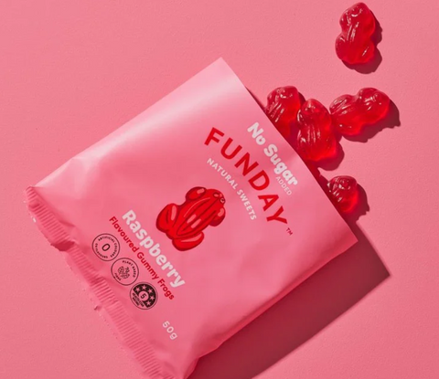 Funday Raspberry Gummy Frogs - 50g