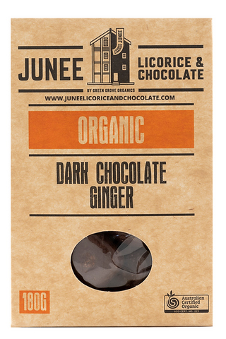 Junee Chocolate & Licorice - Dark Chocolate Covered Ginger